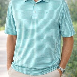 Vineyard Vines Aqua Striped Polo‎ Shirt